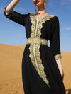 Black and Gold Kaftan