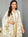 White and Gold Kaftan