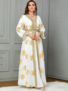 White and Gold Wedding Kaftan